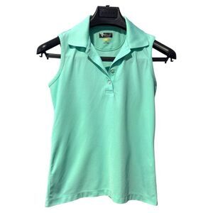 Gym Shark‎ Dri-Fit Sleeveless Teal Polo Shirt - Women's Size small